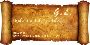 Gyüre László névjegykártya