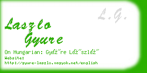 laszlo gyure business card